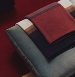 ZUNARA Višebojna dvostrana deka od mješavine vune s resama