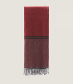 ZUNARA Višebojna dvostrana deka od mješavine vune s resama