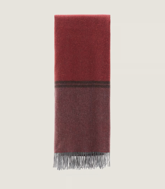 ZUNARA Višebojna dvostrana deka od mješavine vune s resama