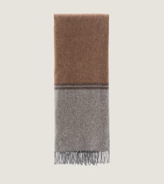 ZUNARA Višebojna dvostrana deka od mješavine vune s resama