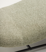 OSLA divan in green chenille with brushed stainless steel legs 175 cm