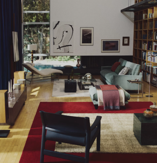 OSLA divan in beige chenille with brushed stainless steel legs 175 cm