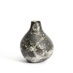 ORELIN ceramic vase in black and white 30 cm