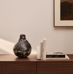 ORELIN ceramic vase in black and white 30 cm