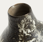 ORELIN ceramic vase in black and white 30 cm