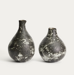 ORELIN ceramic vase in black and white 30 cm