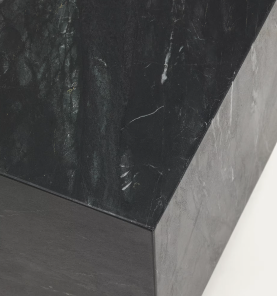 SOREIN side table in black marble 40 x 40 cm