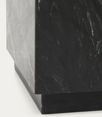 SOREIN side table in black marble 40 x 40 cm