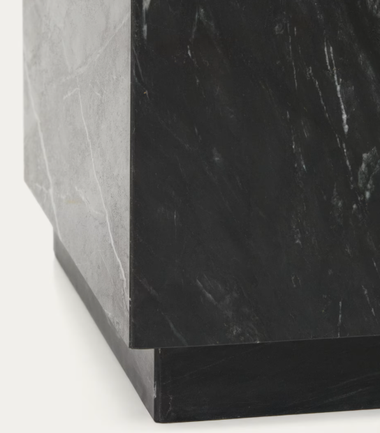 SOREIN side table in black marble 40 x 40 cm