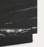SOREIN side table in black marble 40 x 40 cm