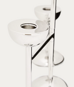NIRELA triple stainless steel candle holder 22cm