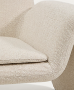 MELVIA beige chenille armchair