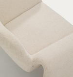 MELVIA beige chenille armchair