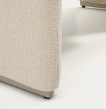MELVIA beige chenille armchair