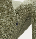 MELVIA green chenille armchair