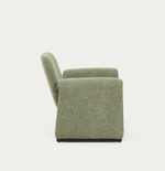 MELVIA green chenille armchair