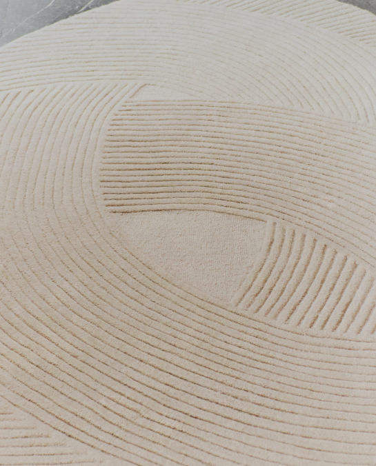 DOMM beige wool rug, 160 x 230 cm