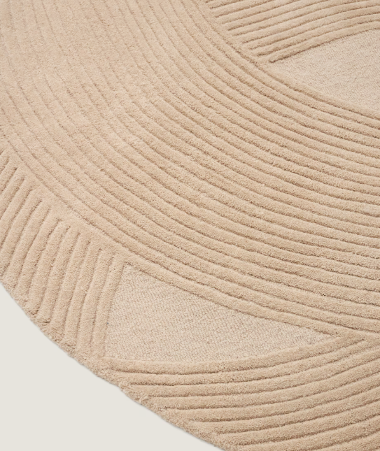 DOMM beige wool rug, 160 x 230 cm