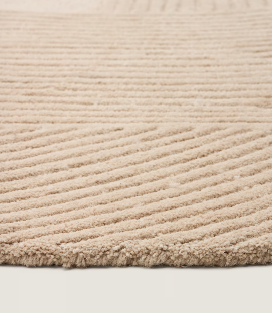 DOMM beige wool rug, 160 x 230 cm