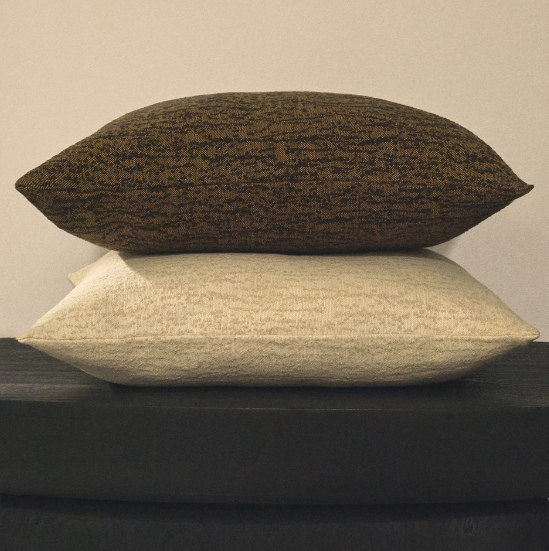 MELIEN cushion cover in green dot jacquard 50 x 50 cm