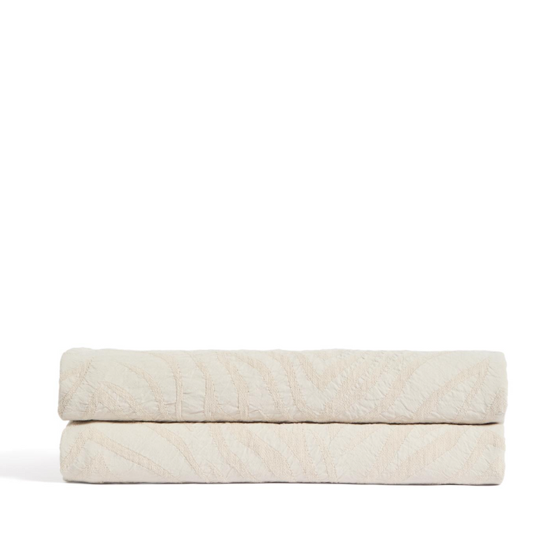 ZENTI cotton bedspread in double sided zebra jacquard