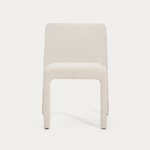LORIA beige chenille stackable chair