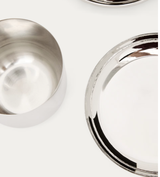 NIRELA set of 2 stainless steel cups