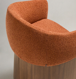 BOSCA stolica od terakota šenila i furnira od oraha