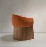 BOSCA stolica od terakota šenila i furnira od oraha