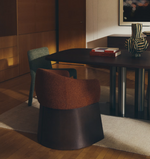 BOSCA stolica od terakota šenila i furnira od oraha