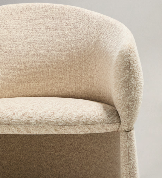 BOSCA Bež šenilska stolica