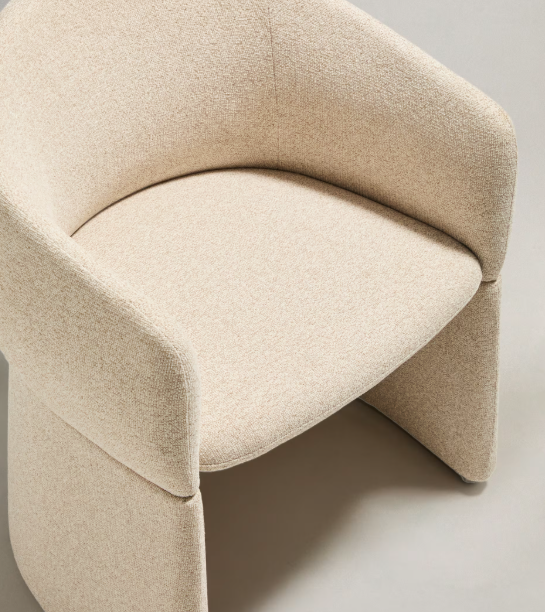 BOSCA Bež šenilska stolica