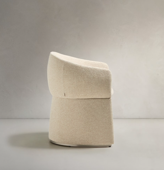 BOSCA Bež šenilska stolica