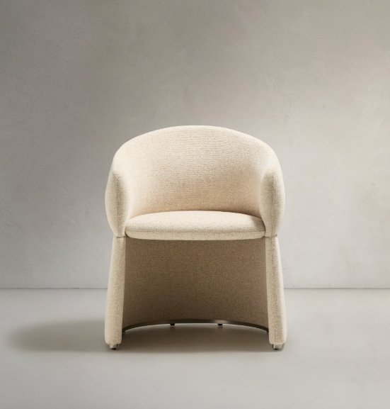 BOSCA Bež šenilska stolica