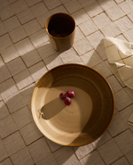 NAGOLI Brown ceramic flat plate