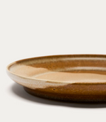 NAGOLI Brown ceramic flat plate