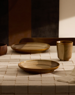 NAGOLI  Brown ceramic dessert plate