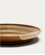 NAGOLI  Brown ceramic dessert plate