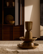 NAGOLI  Brown ceramic dessert plate