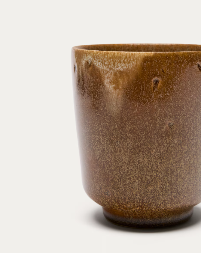 NAGOLI Brown ceramic cup