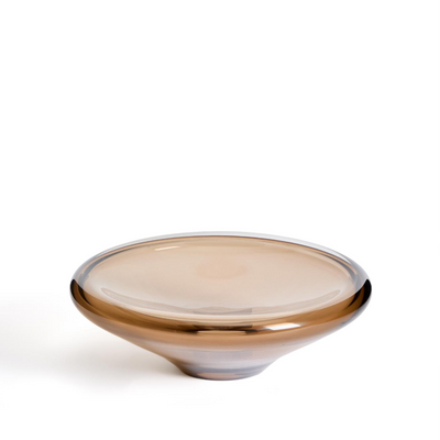 ZOLIRA Središnji ukras od smeđeg stakla Ø 27 cm