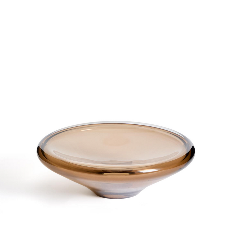 ZOLIRA brown glass centerpiece Ø 27 cm