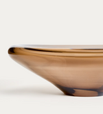 ZOLIRA Središnji ukras od smeđeg stakla Ø 27 cm