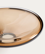 ZOLIRA Središnji ukras od smeđeg stakla Ø 27 cm