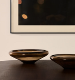 ZOLIRA Središnji ukras od smeđeg stakla Ø 27 cm