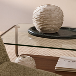 EVANIA vase in beige ceramic 21 cm