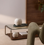 EVANIA vase in beige ceramic 21 cm