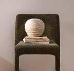 EVANIA vase in beige ceramic 21 cm