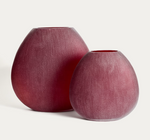 RUVENA burgundy glass vase 43.5 cm