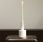 ZALVORI Držač za svijeće od bijelog mramora 23 cm